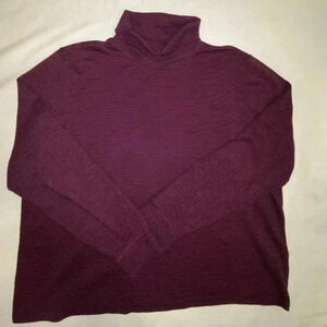 LL Bean Womens Cowl Neck Stripe Sweater